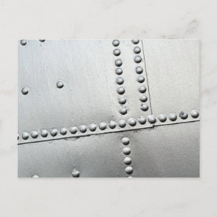 Aluminium Aircraft Skin Vintage Holiday Postcard