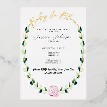 Baby In Bloom - Invitation Annonce Bébé Fleurs en