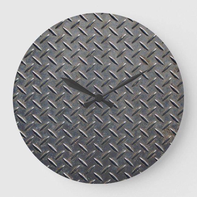 Aluminium Dark: Rhombus Shape Design Large Clock (Front)