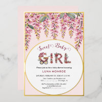 Invitation à l'huile de Baby shower d'arbre en fle