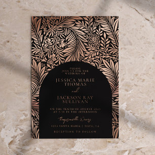 Aluminium Invitation de mariage en feuille d'aluminium noir 