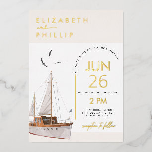 Aluminium Invitation de mariage en feuille d'aluminium sur l