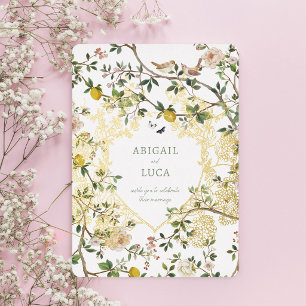 Aluminium Invitation de mariage en feuille métallisée à moti