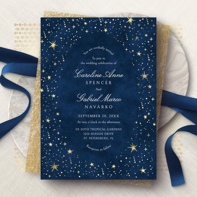 Aluminium Invitation de mariage en papier métallisé Ciel noc (Créateur téléchargé)