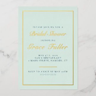 Aluminium Invitation en feuille d'aluminium avec typographie