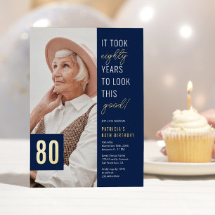 Aluminium Invitation en feuille d'aluminium pour les 80 ans