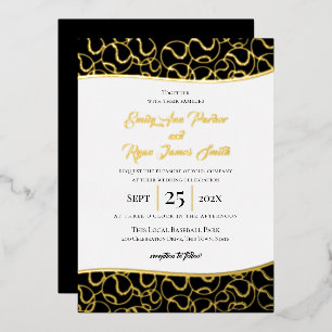 Aluminium Invitation en feuille d'or Baseball
