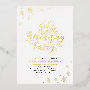 Aluminium Invitation en feuille d'or pour une fête d'anniver