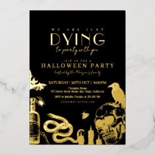 Aluminium Invitation en feuille métallique pour une soirée H
