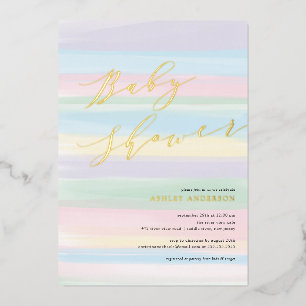 Aluminium Invitation en feuille métallisée pour Baby Shower 