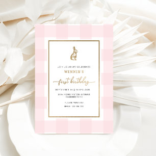 Aluminium Invitation en papier alu rose à carreaux pour l'an