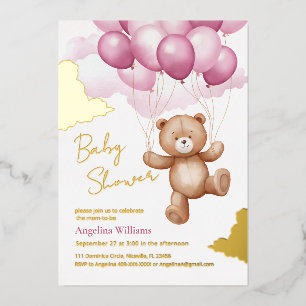 Aluminium Invitation en papier d'aluminium pour une baby sho