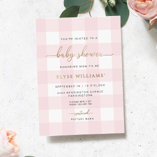 Aluminium Invitation en papier métallisé pour baby shower ro