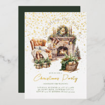 Invitation en papier métallisé pour des fêtes de N