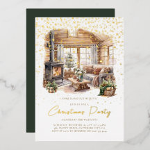 Invitation en papier métallisé pour une maison de 
