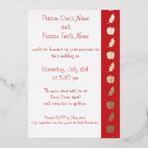 Aluminium Invitation Patch citrouille en feuille de cerisier