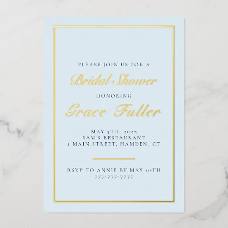 Aluminium Invitation simple et élégante avec typographie en