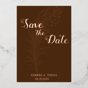 Aluminium Invitation simple et élégante en feuille d'or rose