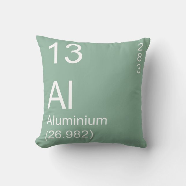 Aluminium Throw Pillow (Front)