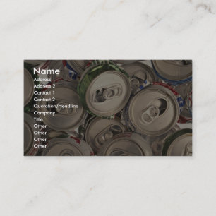Aluminum cans, recycled business card