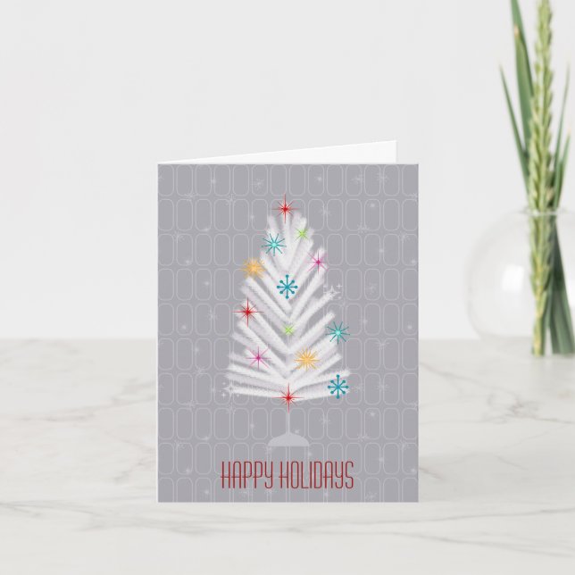 Aluminum Christmas Tree Holiday Card (Front)