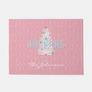 Aluminum Christmas Tree Pink Christmas Doormat
