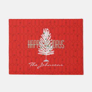 Aluminum Christmas Tree Red Christmas Doormat
