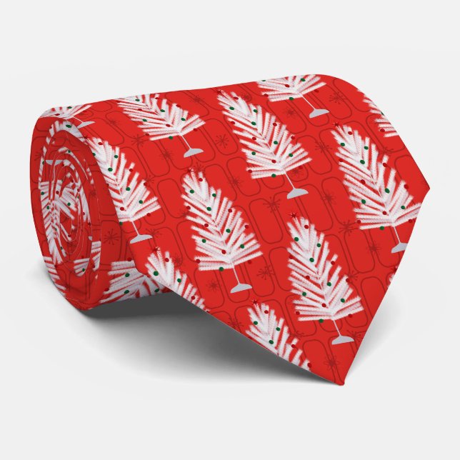 Aluminum Christmas Trees Red Christmas Tie (Rolled)