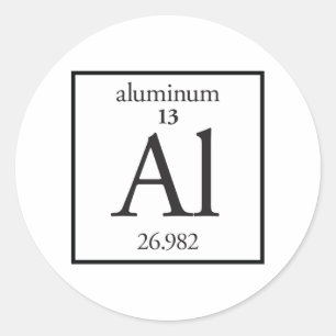Aluminum Classic Round Sticker
