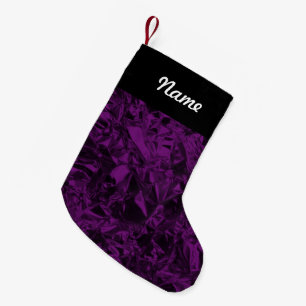 Aluminum Foil Design in Purple Small Christmas Stocking