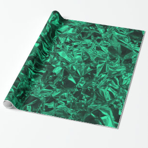 Aluminum Foil Design in Teal Wrapping Paper