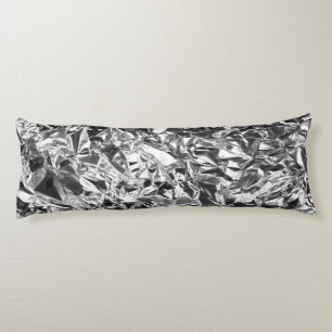 Aluminum Foil Design Silver Color Body Pillow