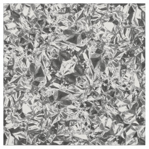 Aluminum Foil Design Silver Colour Fabric