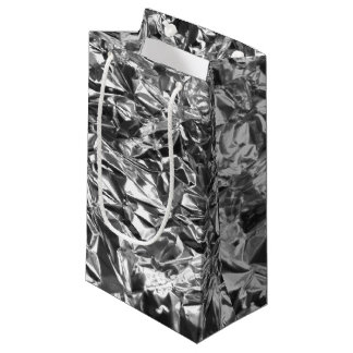 Aluminum Foil Design Silver Colour Small Gift Bag