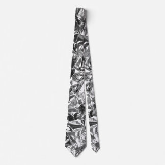 Aluminum Foil Design Silver Colour Tie