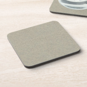 Aluminum Grey Embossed Leaf Vines Coaster