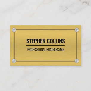 Aluminum Metal and Screws Business Card