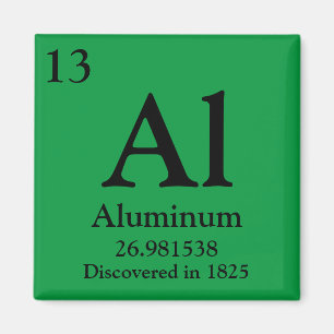 Aluminum Periodic Table Magnet