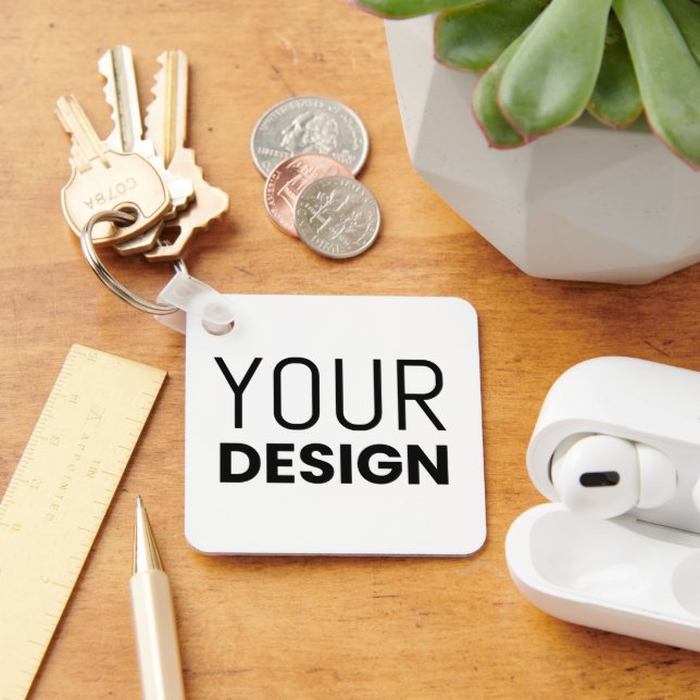 Aluminum Square Keychain [+Other Shapes] (Desk)