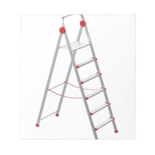 Aluminum step ladder notepad