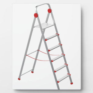Aluminum step ladder plaque