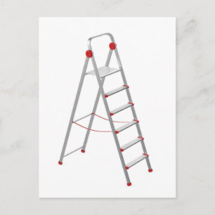 Aluminum step ladder postcard