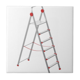 Aluminum step ladder tile