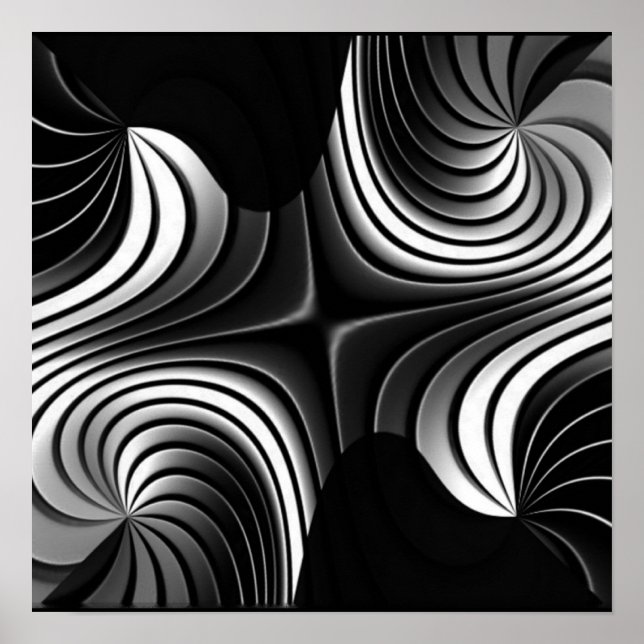 aluminum stripes abstract poster (Front)