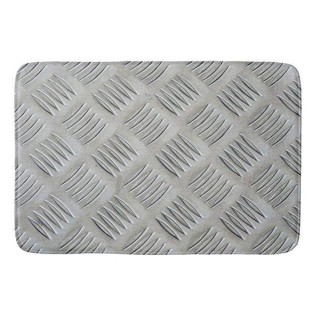 Aluminum Texture Diamond Pattern Bath Mat (Front)