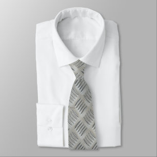 Aluminum Texture Diamond Pattern Tie