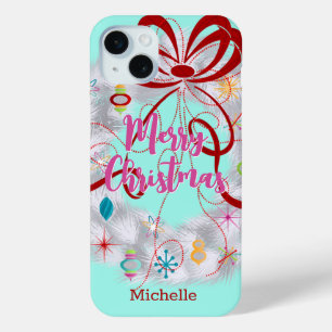 Aluminum Wreath Retro Christmas iPhone 15 Mini Case