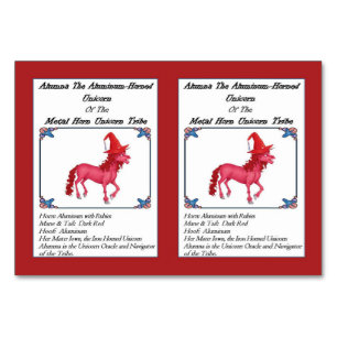 Alumna the Aluminum Horned Unicorn Trading Card