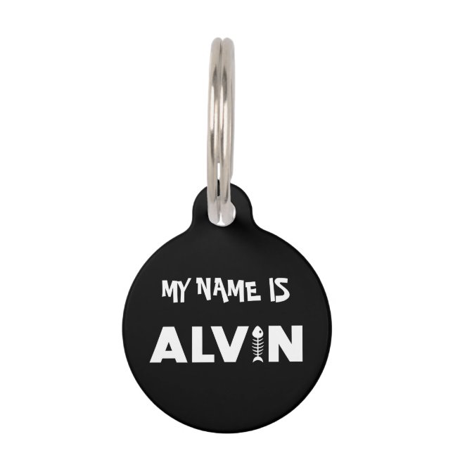 Alvin Cat Pet ID Tag (Front)
