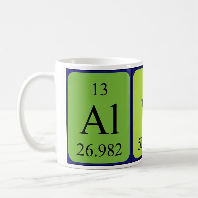 Alvin periodic table name mug (Left)